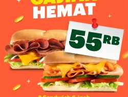 Promo Subway Spesial Gajian Hemat 2 Sandwich Hanya 55 Ribu
