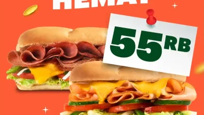 Promo Subway Spesial Gajian Hemat 2 Sandwich Hanya 55 Ribu
