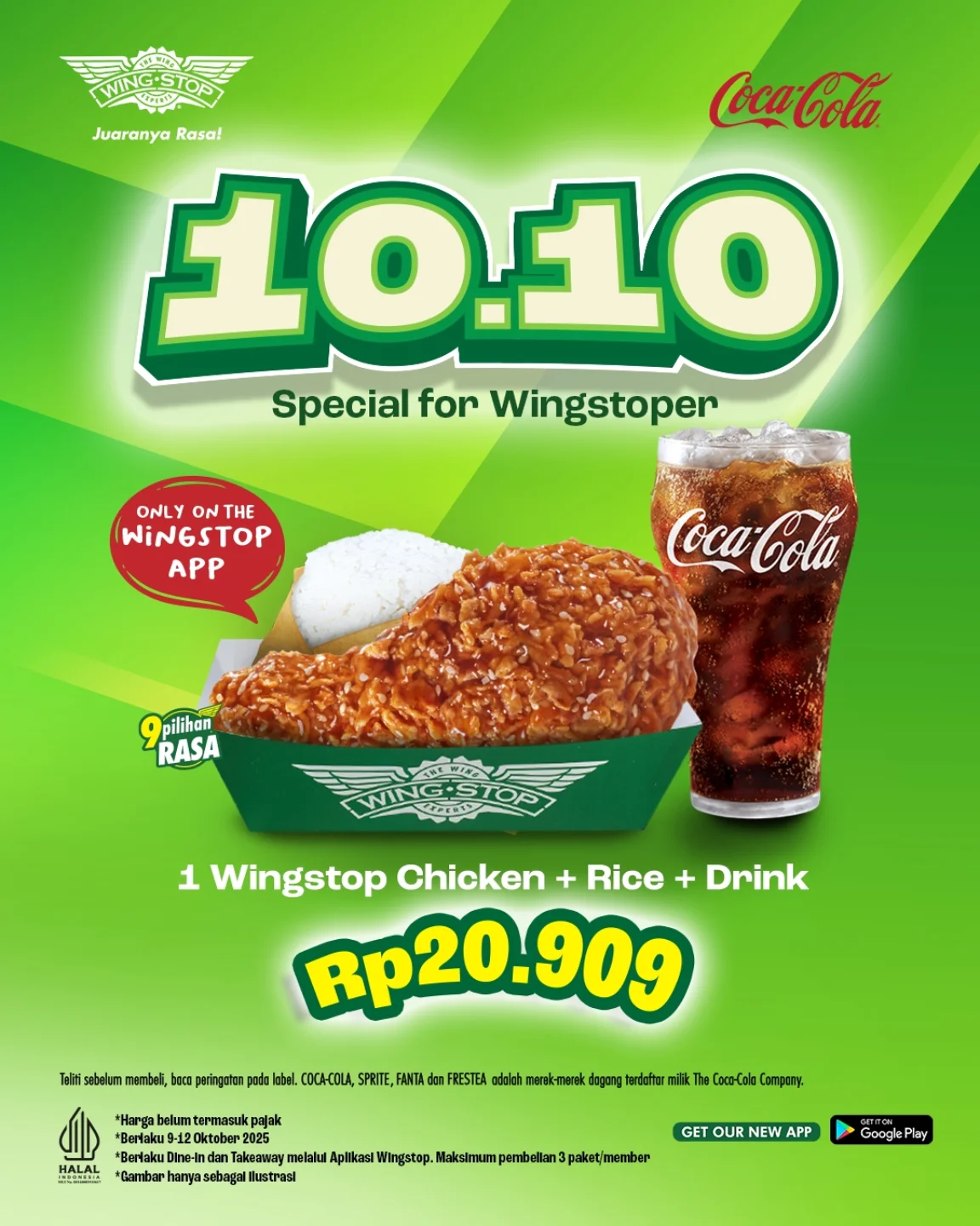 Promo Wingstop 10.10 Paket Perfect Combo Harga Hanya 20Ribu