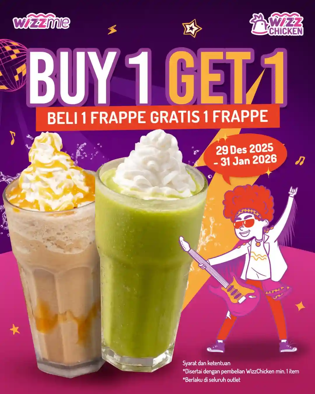 Promo Wizzmie Beli 1 Gratis 1 Frappe Hingga 31 Januari 2026 1 Promo Wizzmie Beli 1 Gratis 1 Frappe Hingga 31 Januari 2026