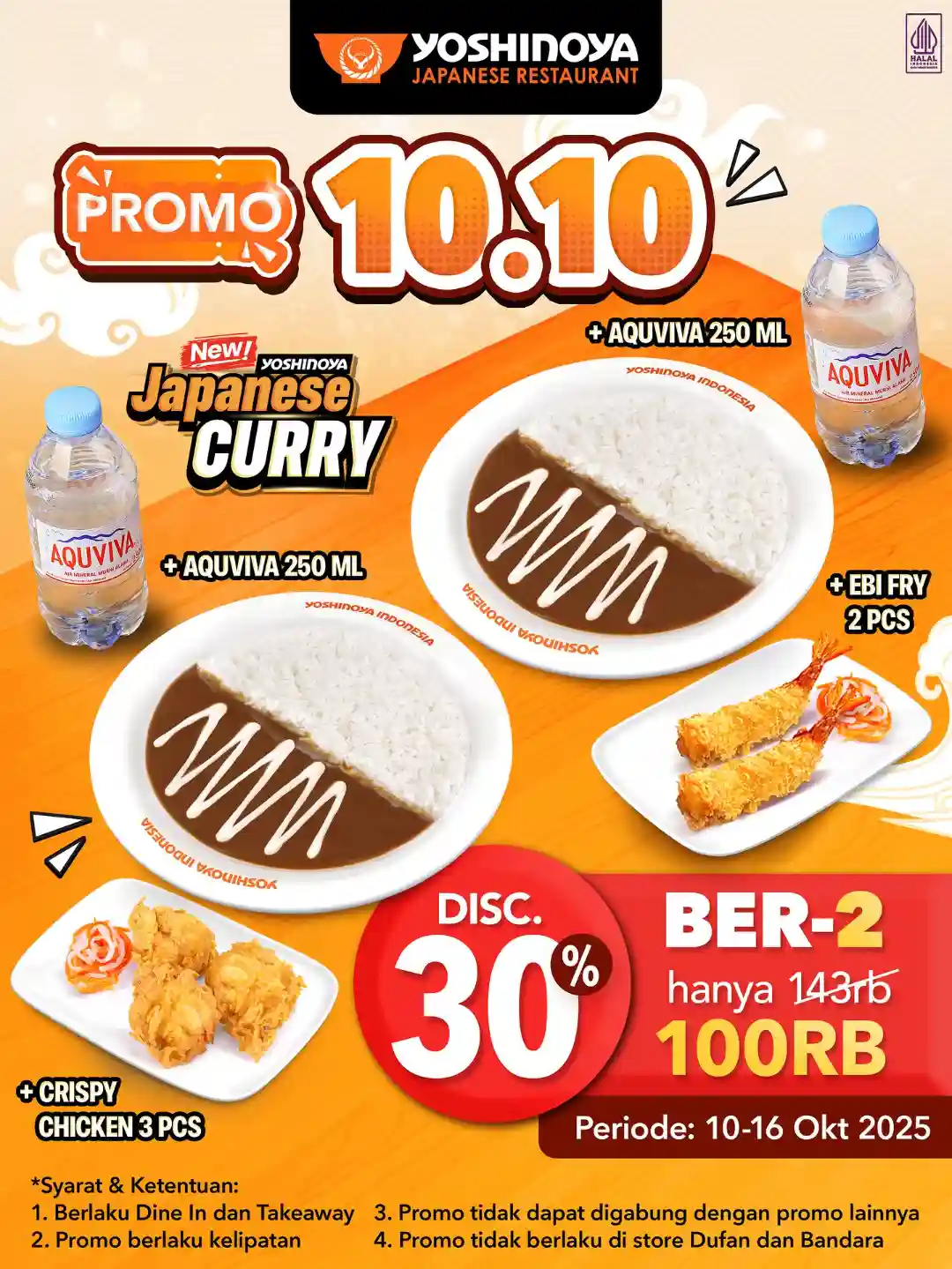 Promo Yoshinoya Spesial 10.10 Paket Makan Berdua Hanya 100 Ribu