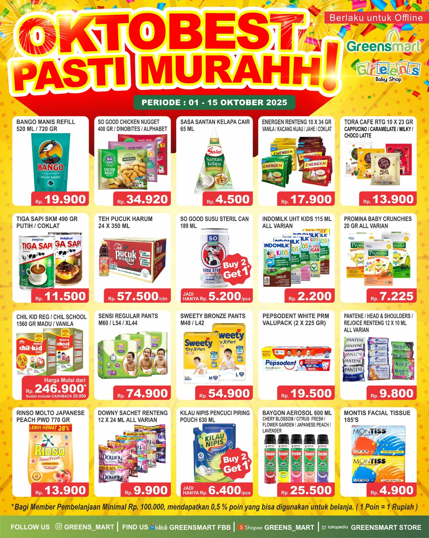 Promo Greensmart Weekend Terbaru 3 - 5 Oktober 2025