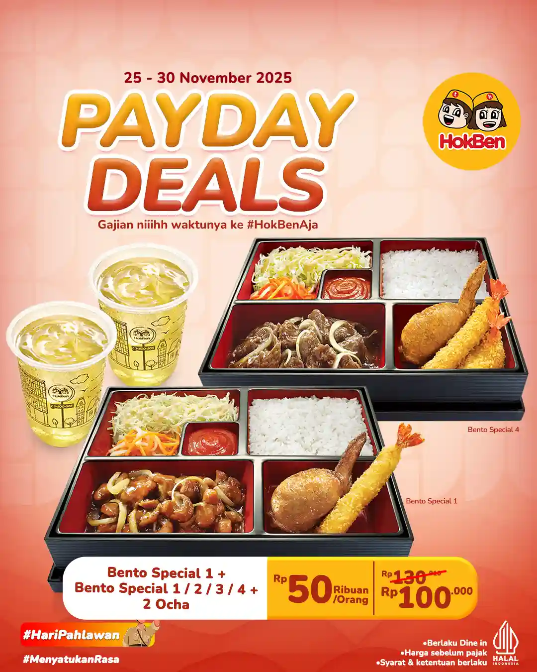 Promo Hokben Spesial Payday Harga Menu Mulai 50 Ribuan