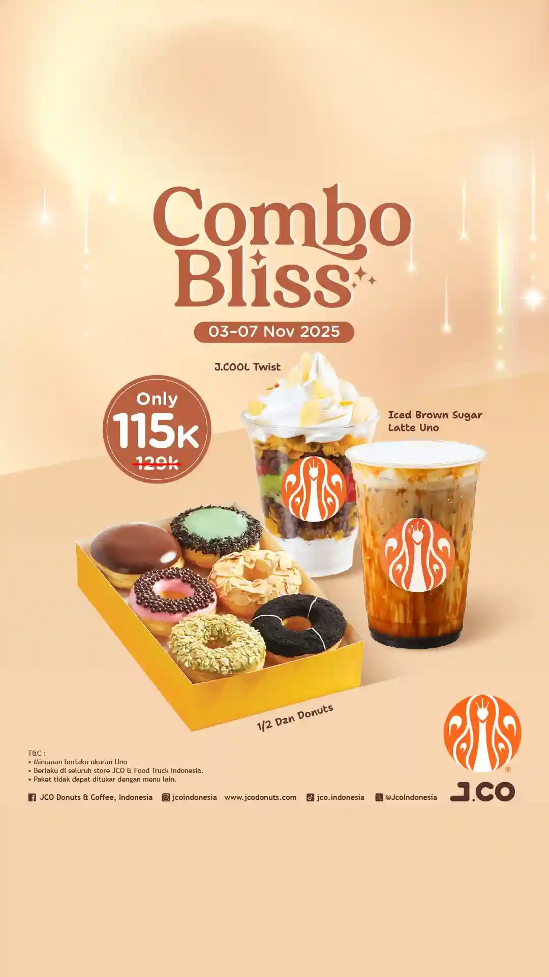 Promo JCO Spesial Combo Bliss Harga Hanya 115 Ribu