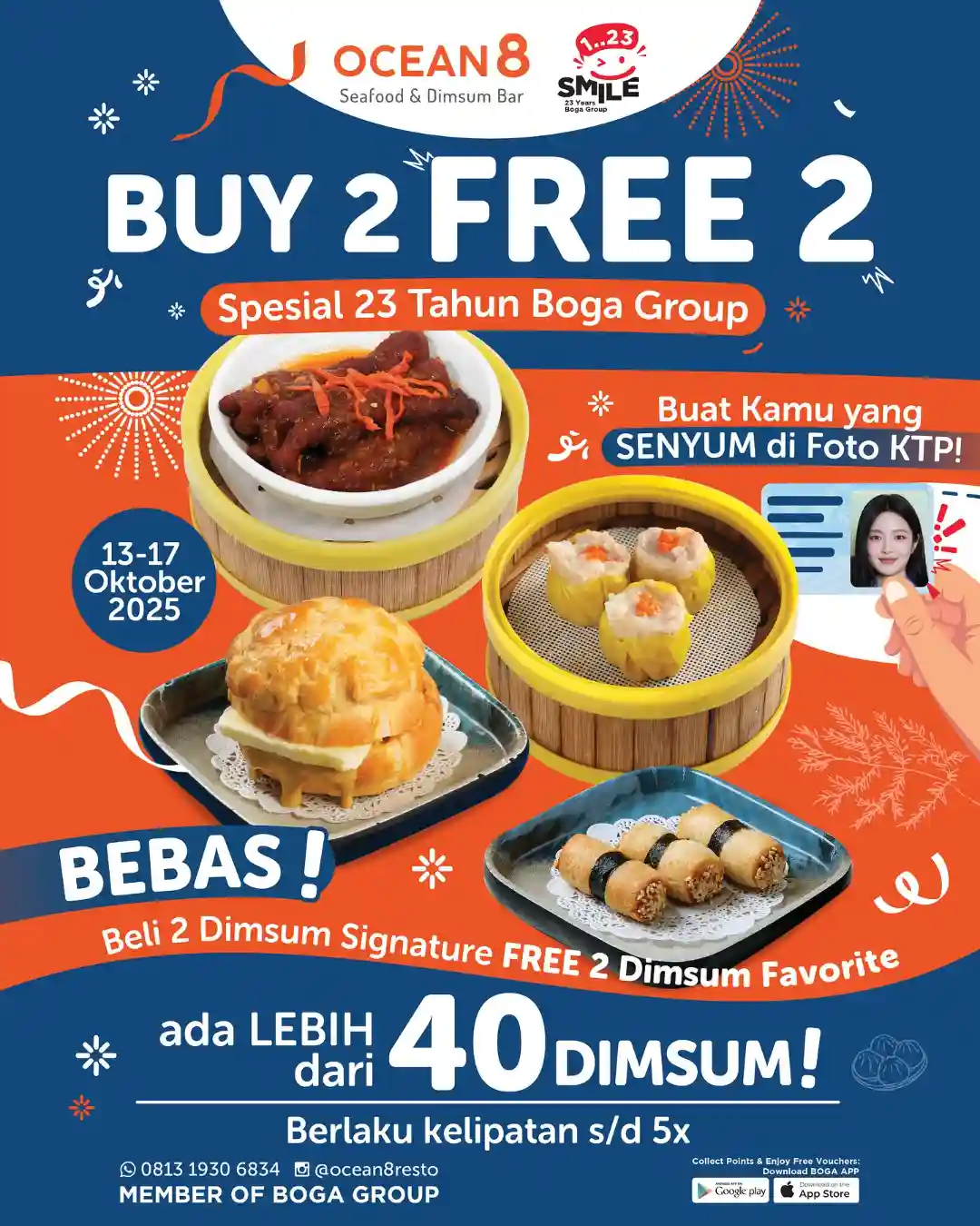 Promo Ocean 8 Ulang Tahun ke 23 Beli 2 Gratis 2