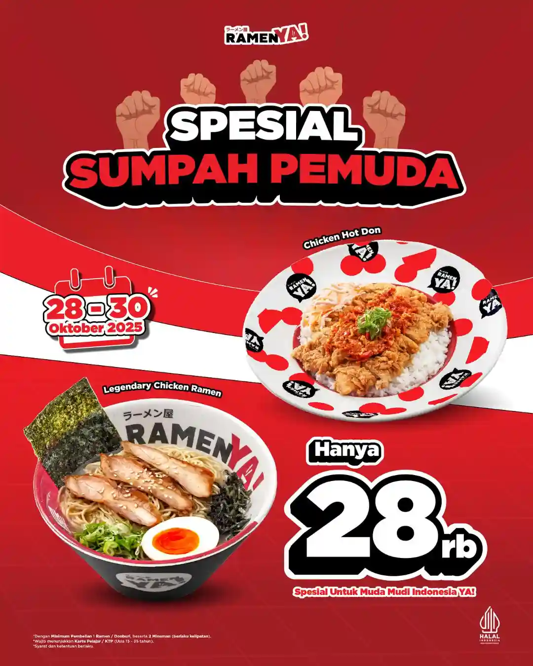 Promo RamenYa Spesial Sumpah Pemuda Harga Hanya 28 Ribu