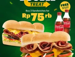 Promo Subway Harga Spesial Akhir Tahun 2 Sandwich 75 Ribu