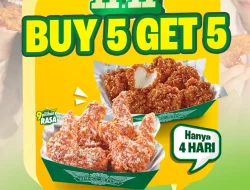 Promo Wingstop Harga Spesial 11.11 Beli 5 Gratis 5 Boneless