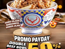 Promo Yoshinoya Payday Diskon 50% DOUBLE BEEF BOWL 37 Ribu