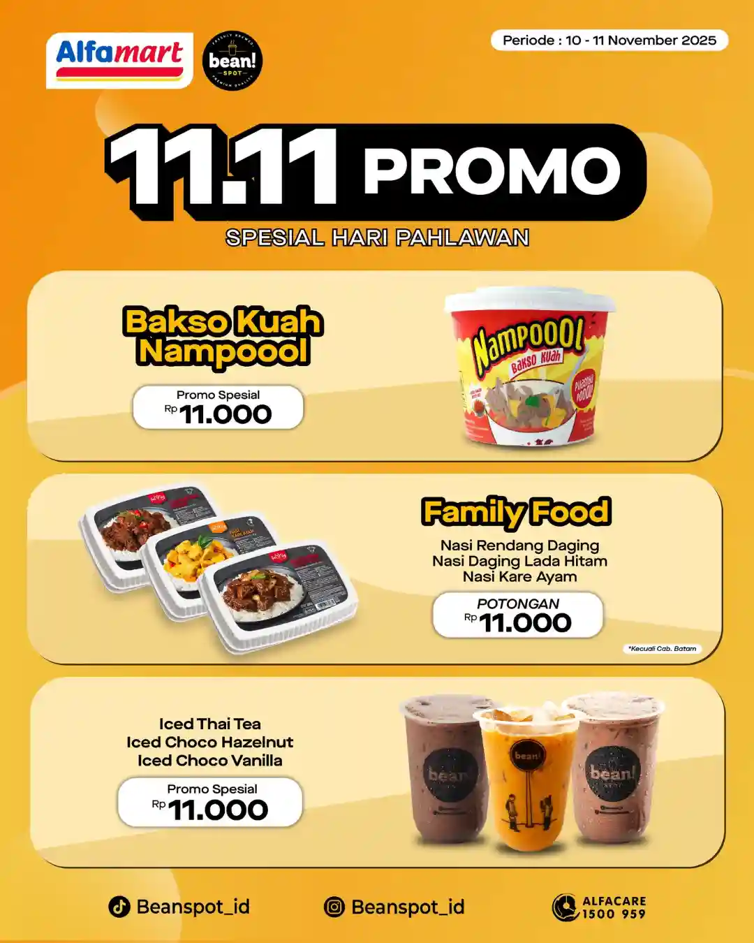 Promo Beanspot Double Date 11.11 Menu Minuman Hanya 11 Ribu