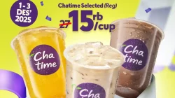 Promo Chatime Spesial Welcome Desember Reg Cup 15 Ribu