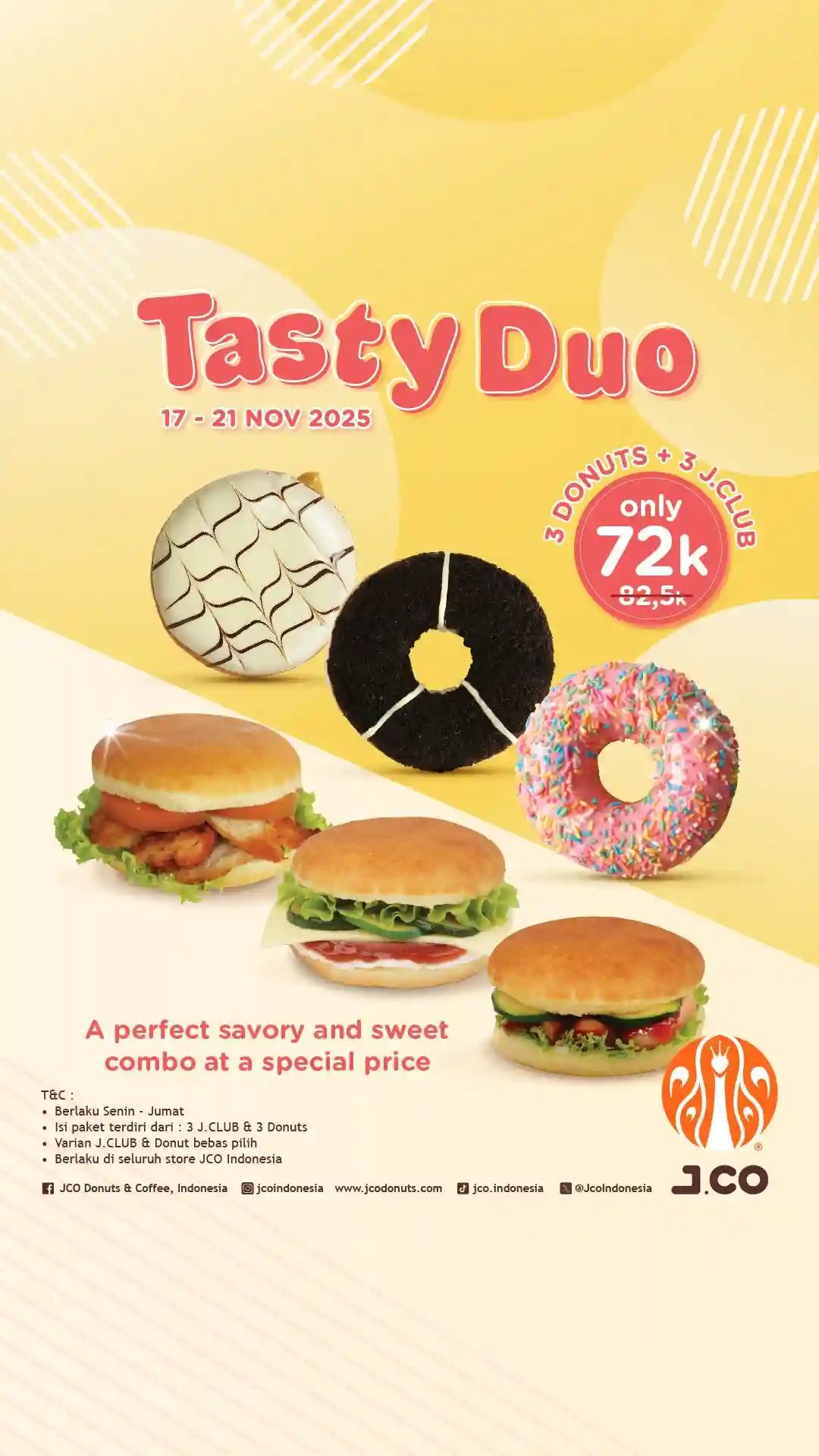 Promo JCO Tasty Duo Beli 3 Donuts3 J.Club Hanya 72 Ribu