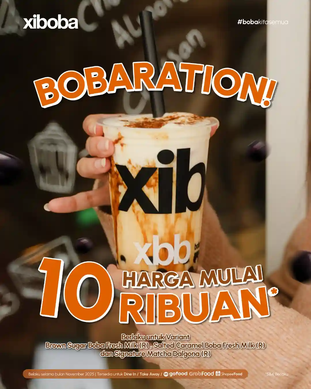 Promo XIBOBA Harga Spesial Bobaration Mulai 10 Ribu