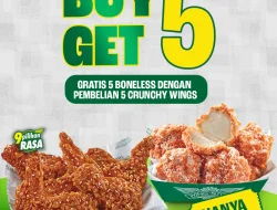 Promo Wingstop Harga Spesial Beli 5 Gratis 5 Boneless