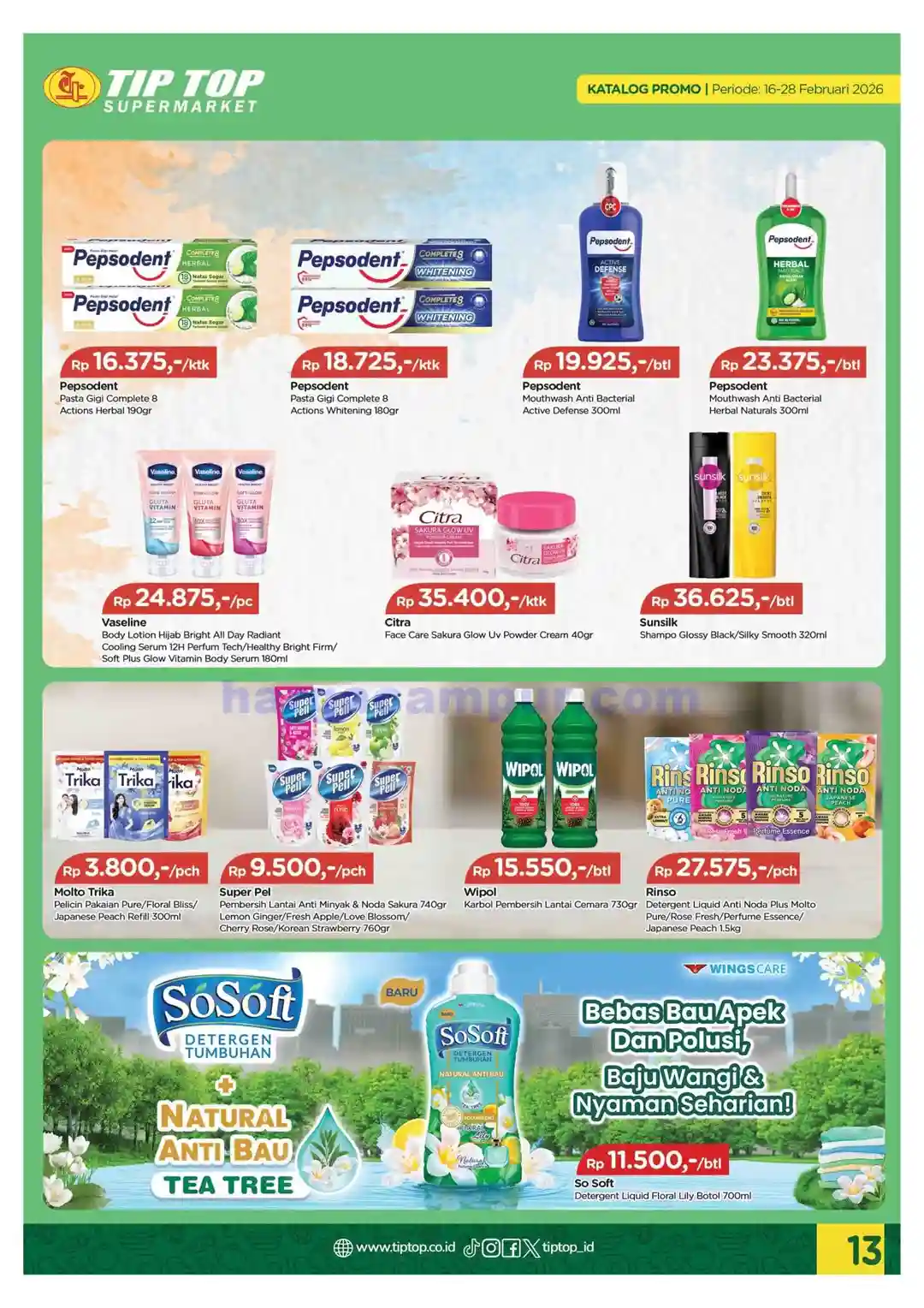 Katalog Promo TIPTOP Swalayan Terbaru 16 - 28 Februari 2026 28 Katalog Promo TIPTOP Swalayan Terbaru 16 28 Februari 2026 28