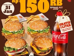 Promo Burger King Sparkling Celebration Paket Lengkap Rp150.000