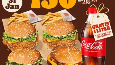 Promo Burger King Sparkling Celebration Paket Lengkap Rp150.000