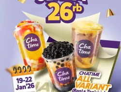 Promo Chatime Gebyar 2026! Semua Varian Serba Rp 26.000