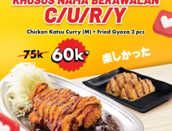 Promo GO! GO! CURRY Chicken Katsu Curry + 2 Gyoza Rp 60.000