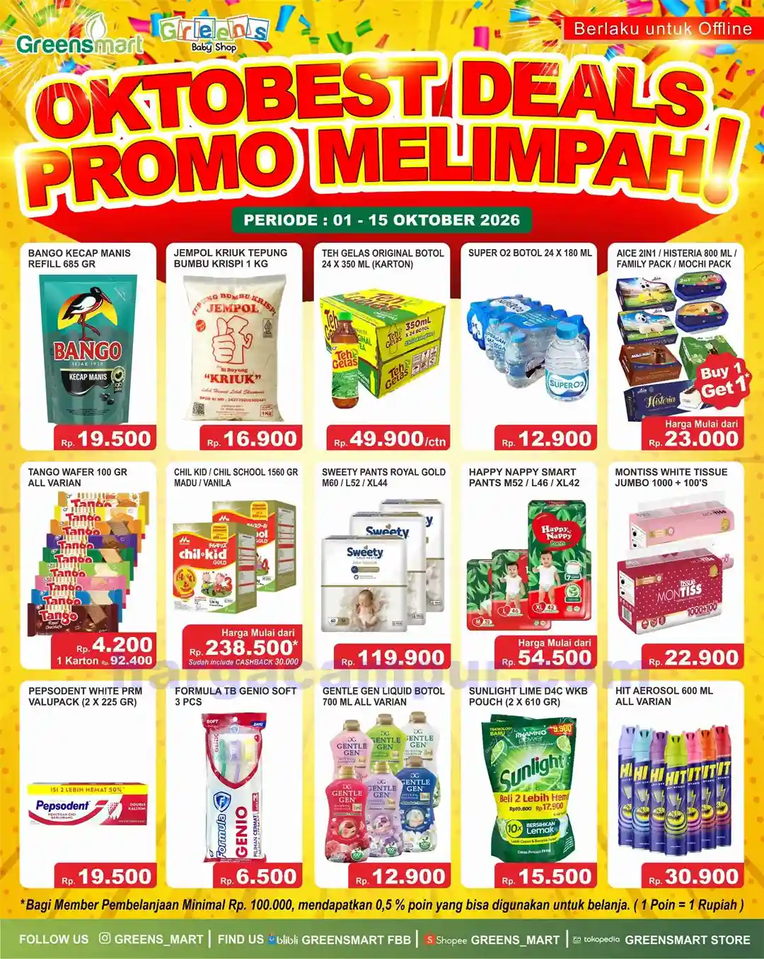 Promo Greensmart Weekend Terbaru 5 - 11 Oktober 2026 1 Promo Greensmart Weekend Terbaru 2 - 4 Oktober 2026.