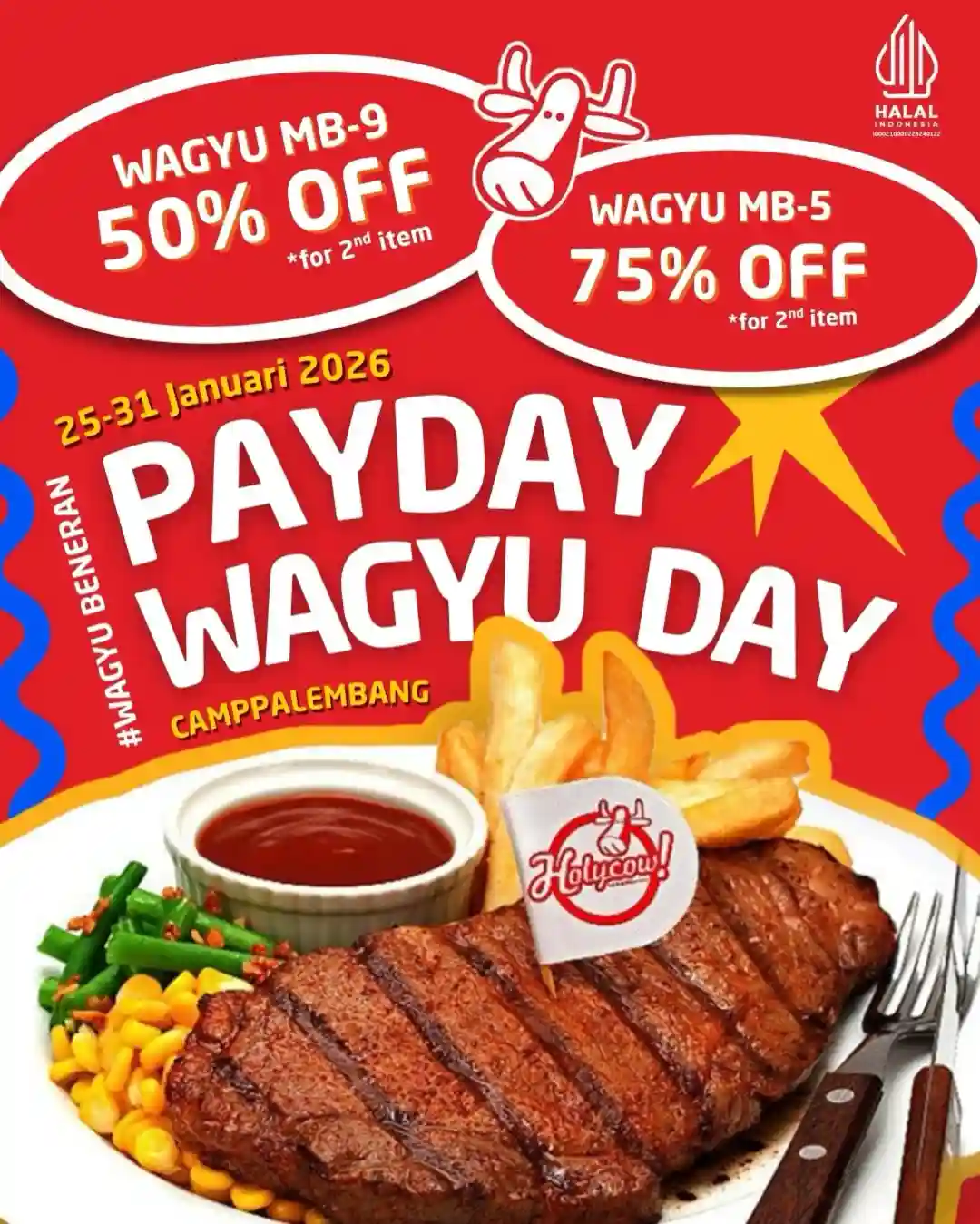 Promo Holycow Payday Wagyu Day, Diskon Hingga 75 Persen untuk Item Kedua 1 Promo Holycow Payday Wagyu Day Diskon Hingga 75 Persen untuk Item Kedua