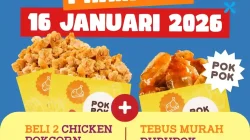Promo Pokpok Janjian Tebus Murah DubuPok Rp 8.000, Berlaku Sehari Saja 6 Promo Pokpok Janjian Tebus Murah DubuPok Rp 8.000 dengan pembelian 2 Chicken Pokcorn berlaku satu hari pada 16 Januari