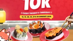Promo Tom Sushi Red Colorplates Rp10.000, Berlaku Selasa dan Kamis di Sejumlah Outlet 2 Promo Red Colorplates Tom Sushi seharga Rp10.000 yang berlaku setiap Selasa dan Kamis di Januari 2026