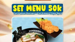 Hokkaido-Ya Hadirkan Tuesday Treats Set Menu Rp 50.000 6 Promo Tuesday Treats Hokkaido Ya menawarkan set menu ramen dan Tori Kawa Chips seharga Rp 50.000 setiap hari Selasa