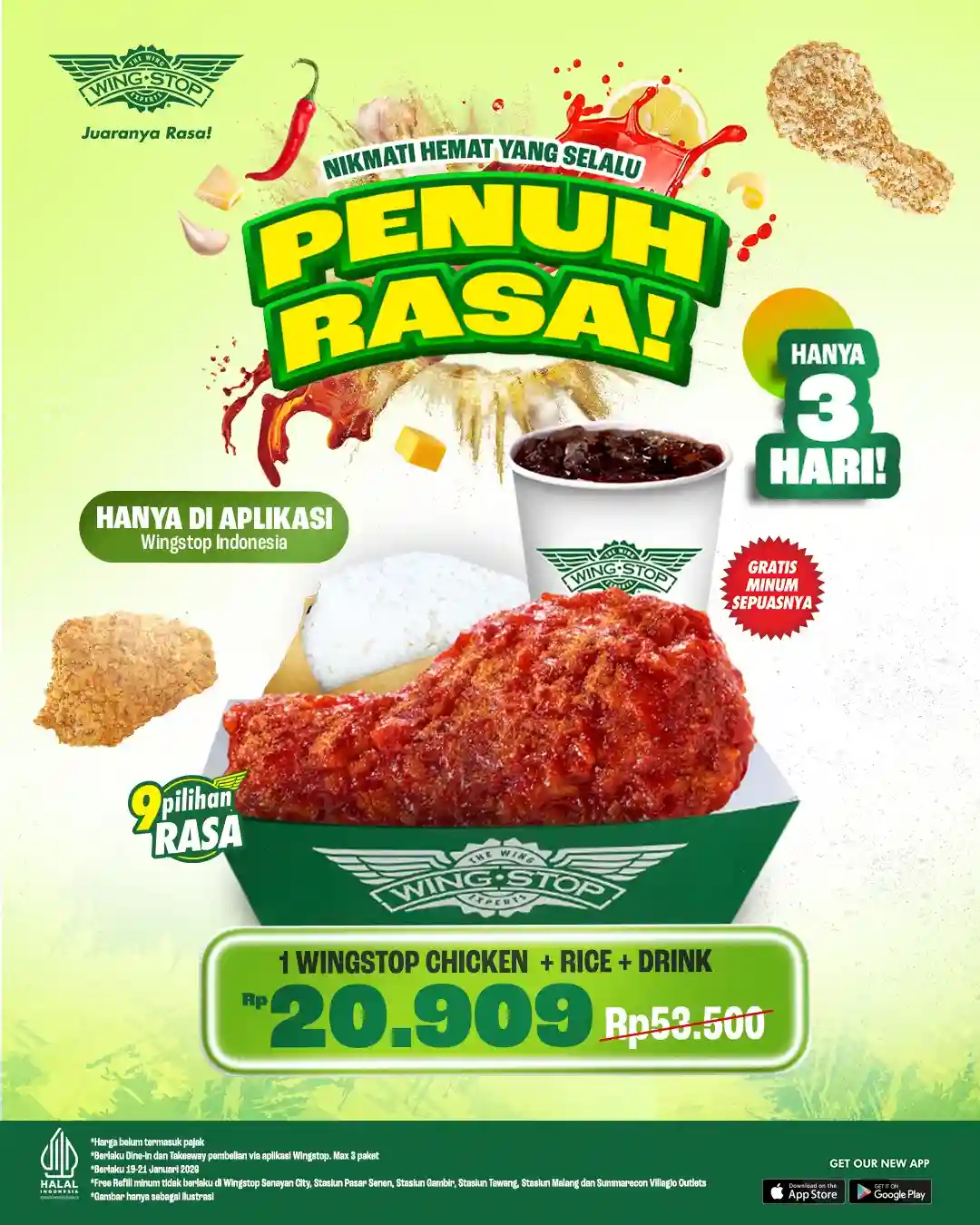 Promo WINGSTOP Paket Ayam Lengkap Rp20.909, Berlaku 19–21 Januari 2026 1 Promo WINGSTOP Paket Ayam Lengkap Rp20.909 Berlaku 19–21 Januari 2026
