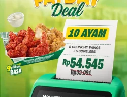 Promo Wingstop Payday Deal 10 Ayam Rp 54.545