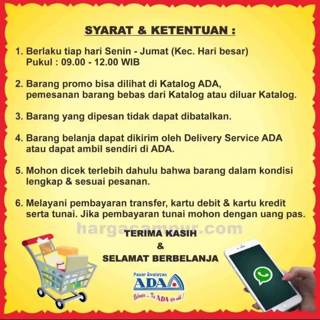 Promo Ada Swalayan Weekend Terbaru 21 - 22 Februari 2026 16 Katalog Promo Ada Swalayan Weekday Terbaru 16 - 20 Februari 2026.