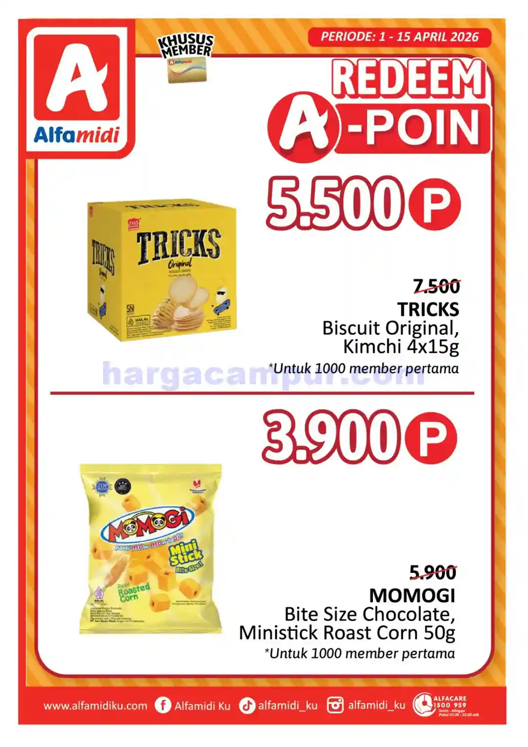 Promo Alfamidi Harga Spesial Member 1 - 15 April 2026 4 Promo Alfamidi Harga Spesial Redeem A Poin 1 - 15 April 2026.