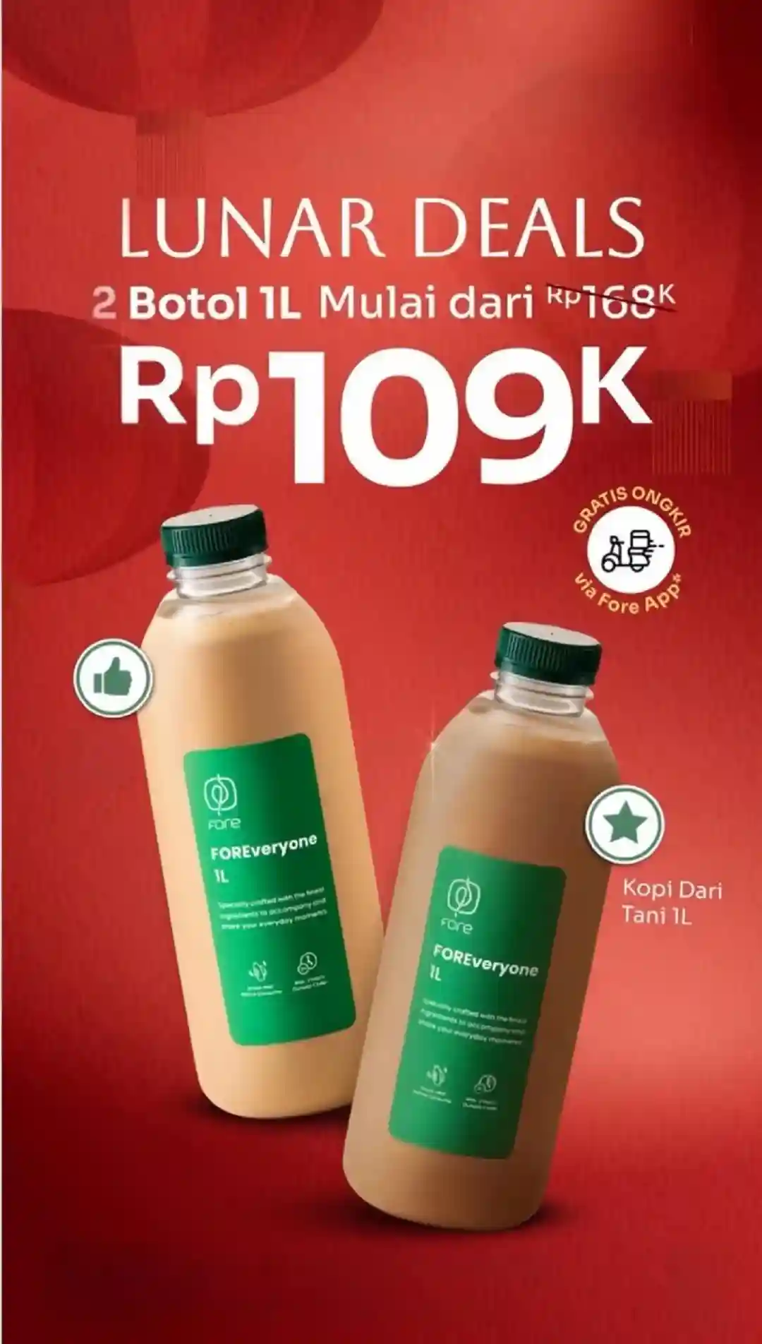Promo Fore Coffee Imlek Lunar Deals 16 - 17 Februari 2026, 2 Botol 1 Liter Rp109.000 1 Promo Fore Coffee Imlek Lunar Deals 16 - 17 Februari 2026, 2 Botol 1 Liter Rp109.000