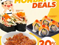 Promo Genki Sushi Monday Deals Diskon 30 Persen Berlaku hingga 23 Februari 2026