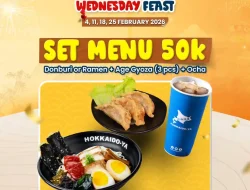 Promo Hokkaido-Ya Wednesday Feast Set Menu Rp50.000 Berlaku hingga 25 Februari 2026