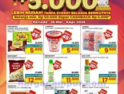 Promo Indomaret Cashback 5.000 Terbaru 26 Mar – 8 Apr 2026