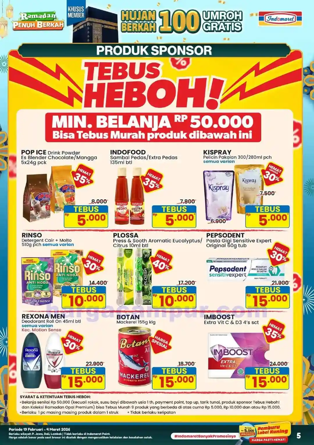 Promo Indomaret Harga Heboh Periode 25 Feb - 3 Mar 2026 1 Promo Indomaret Harga Heboh Periode 19 - 25 Februari 2026.