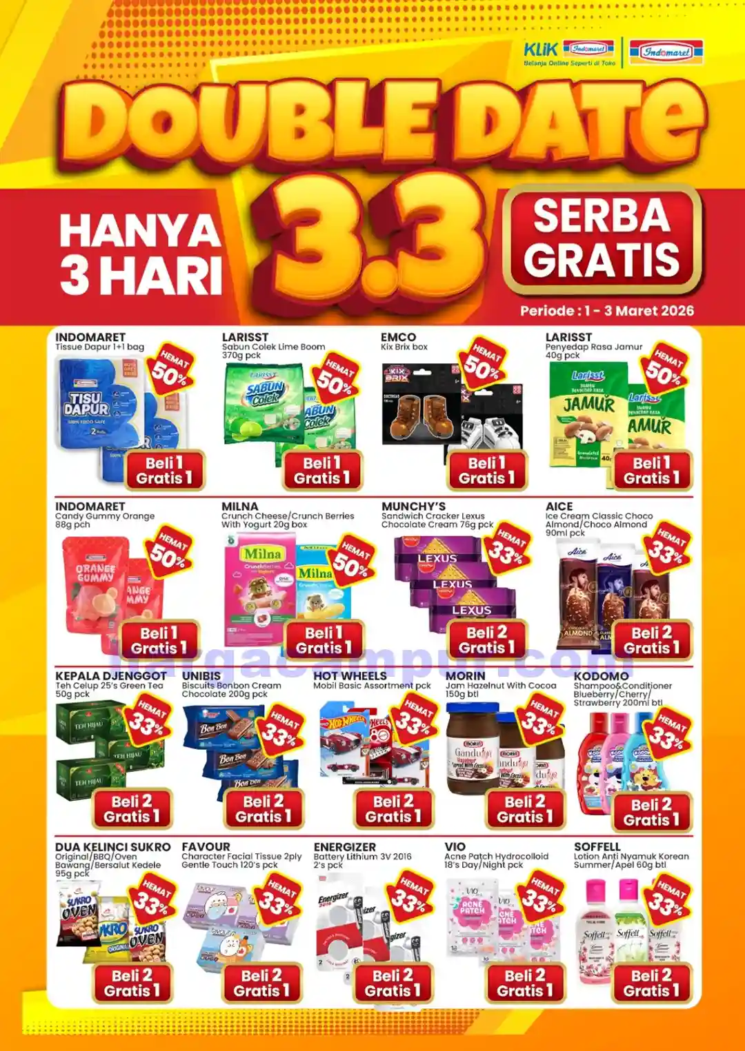 Promo Indomaret Spesial Double Date 3.3 Terbaru 1 - 3 Maret 2026 1 Promo Indomaret Spesial Double Date 3.3 Terbaru 1 - 3 Maret 2026.
