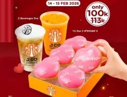 Promo JCO Valentine Paket 1/2 Lusin Donat dan Dua Minuman Rp 100.000