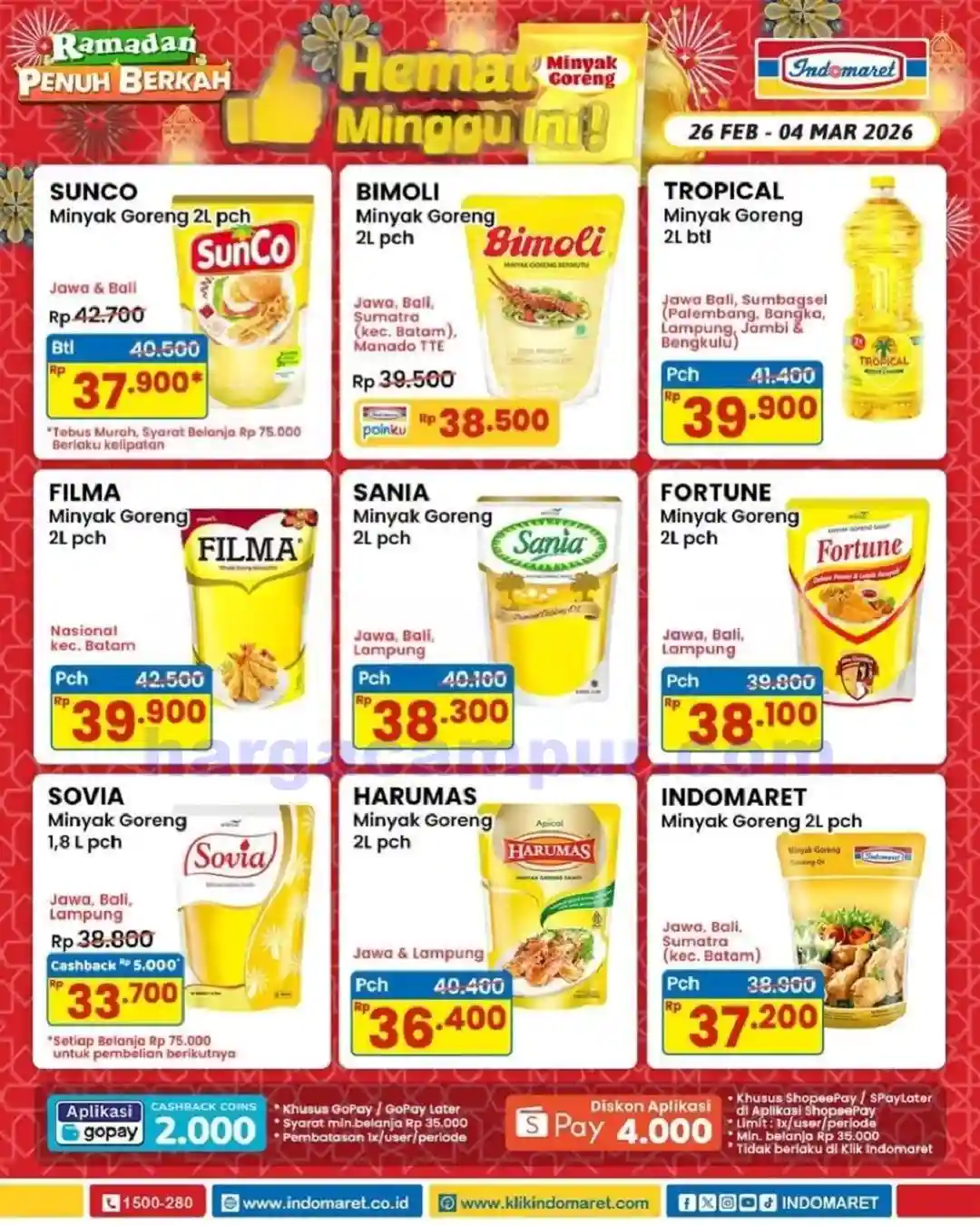 Katalog Promo JSM Indomaret Terbaru 27 Feb - 1 Mar 2026 3 Promo Minyak Goreng Murah Indomaret Terbaru 26 Februari - 4 Maret 2026