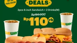 Promo Subway Bukber Deals Ramadan 2026: Paket 2 Sandwich dan 2 Minuman Rp110.000 3 Promo Subway Bukber Deals Ramadan 2026 Paket 2 Sandwich dan 2 Minuman Rp110.000