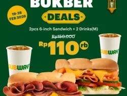 Promo Subway Bukber Deals Ramadan 2026: Paket 2 Sandwich dan 2 Minuman Rp110.000