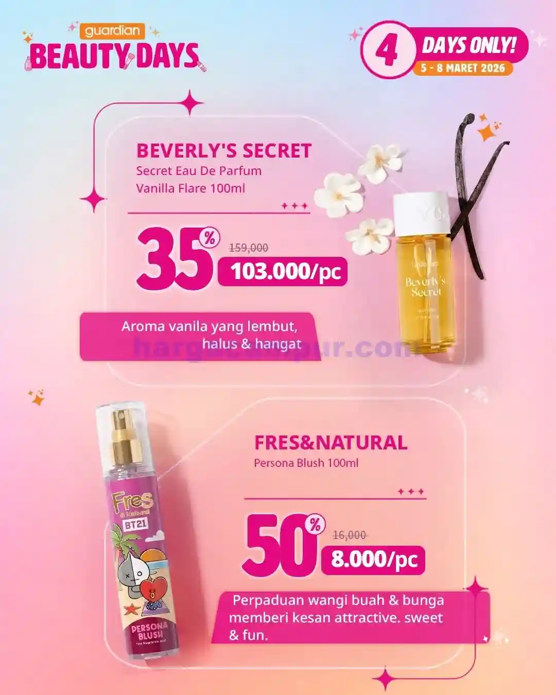 Katalog Harga Promo Guardian Terbaru 13 - 19 Maret 2026 2 Katalog Promo Guardian Beauty Days Terbaru 5 8 Maret 2026 2