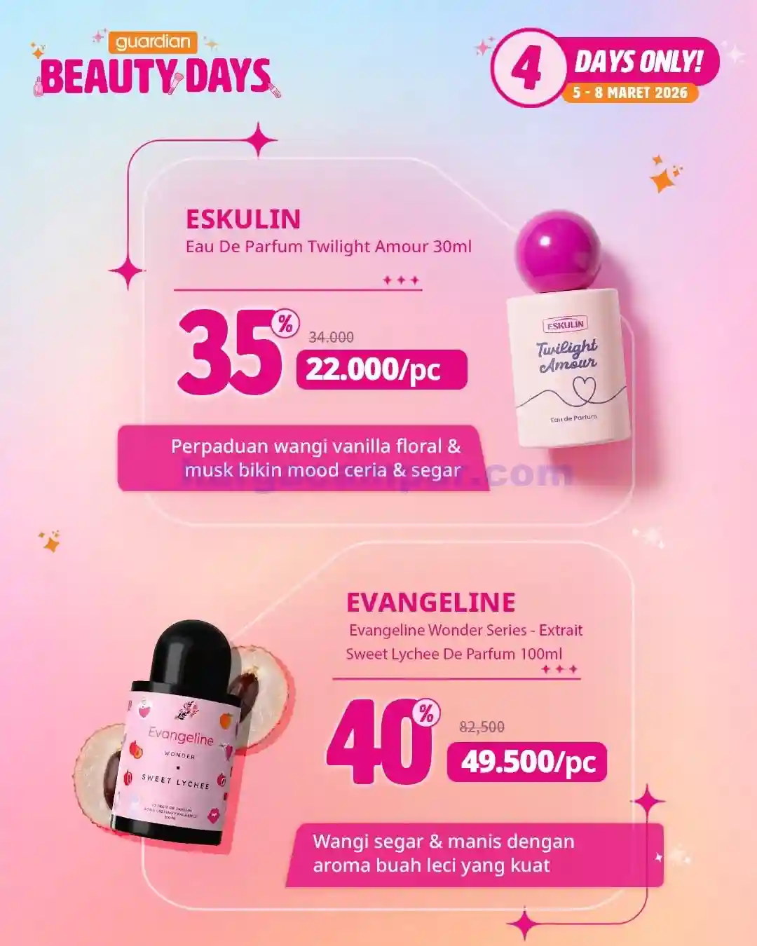 Katalog Harga Promo Guardian Terbaru 13 - 19 Maret 2026 5 Katalog Promo Guardian Beauty Days Terbaru 5 8 Maret 2026 5