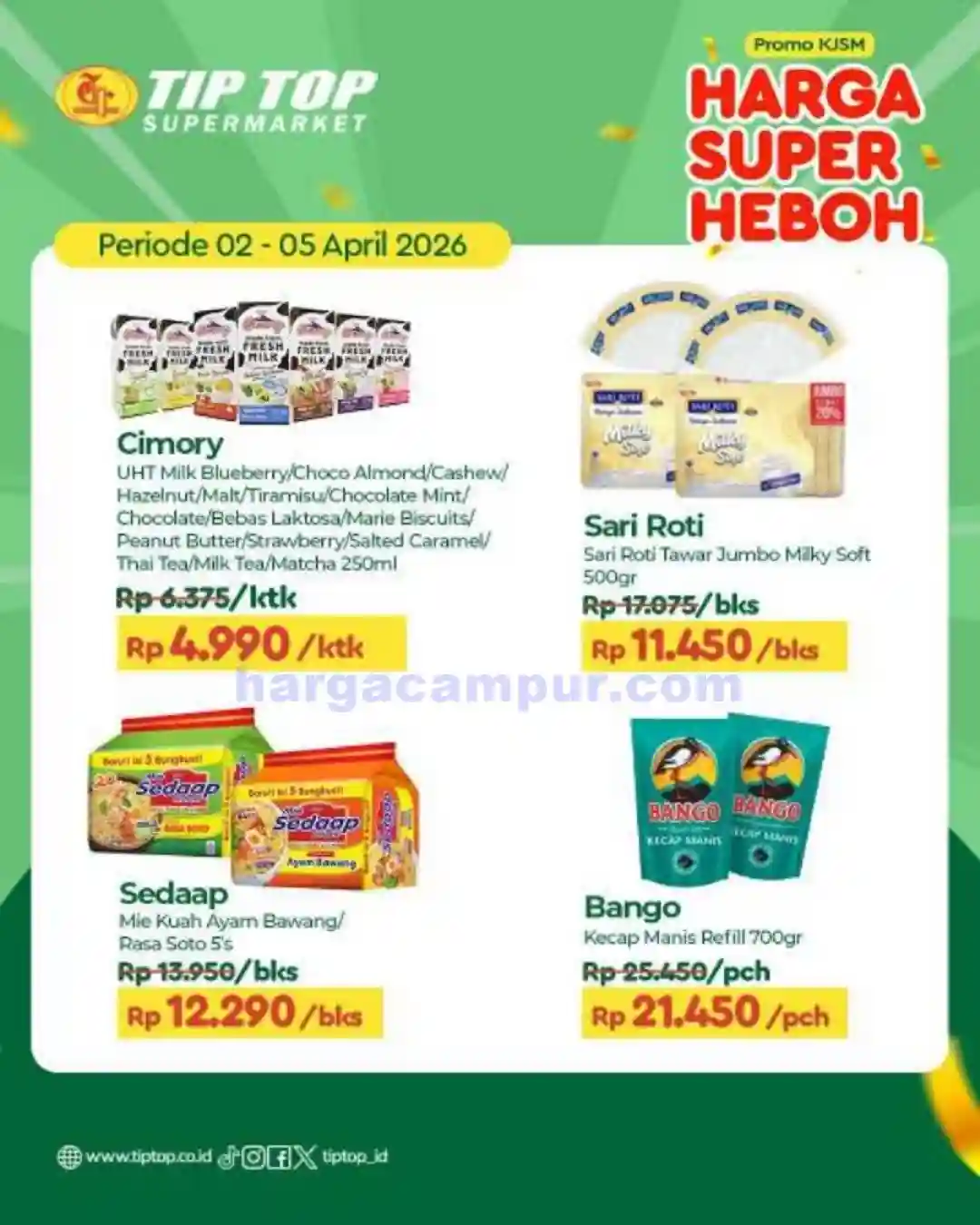 Katalog Promo JSM TIPTOP Swalayan Terbaru 10 - 12 April 2026 8 Katalog Promo JSM TIPTOP Swalayan Terbaru 3 - 5 April 2026.