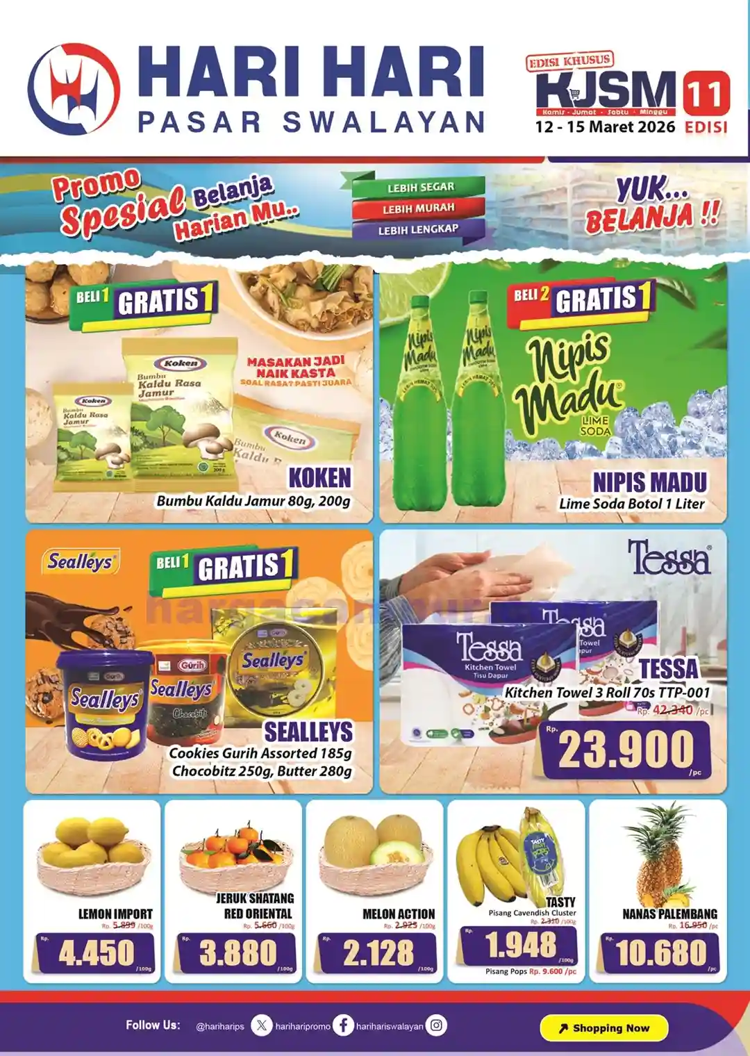 Promo KJSM Hari Hari Pasar Swalayan 12 - 15 Maret 2026 1 Katalog Promo KJSM HARI HARI Pasar Swalayan 12 15 Maret 2026 1