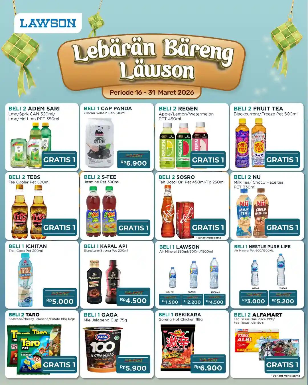 Promo Lawson Lebaran Bareng Beli 2 Gratis 1 hingga 31 Maret 2026 1 Promo Lawson Lebaran Bareng Beli 2 Gratis 1 hingga 31 Maret 2026