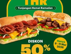 Promo Subway THR Diskon 50 Persen untuk Sandwich Kedua