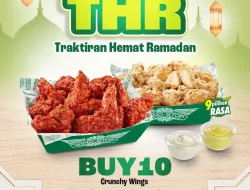 Promo Wingstop THR Traktiran Hemat Ramadan, Beli 10 Crunchy Wings Gratis 10 Boneless
