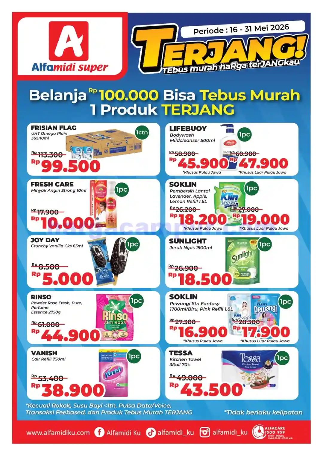 Promo Alfamidi Harga Spesial Member 16 - 31 Mei 2026 3 Promo Alfamidi Harga Spesial Terjang 16 - 31 Mei 2026.